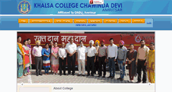 Desktop Screenshot of khalsacollegechawindadevi.org