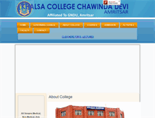 Tablet Screenshot of khalsacollegechawindadevi.org